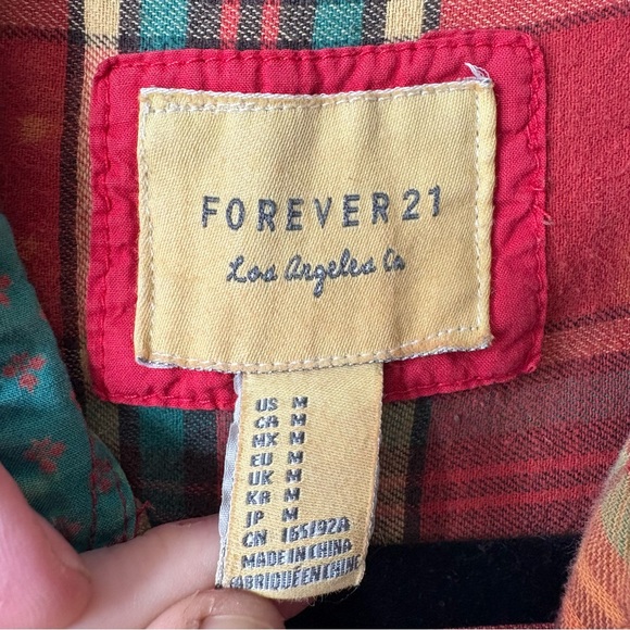 SUBLIME Upcycled Flannel with Crochet Train - Picture 6 of 10